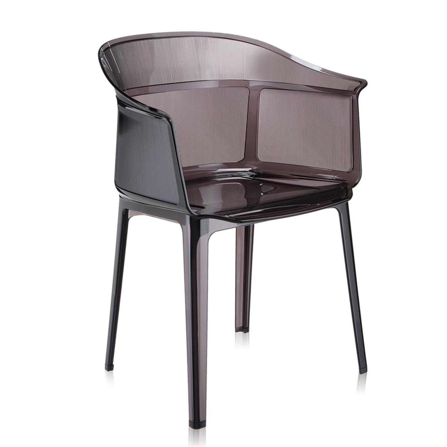 Kartell - Papyrus Outdoorstuhl rauchbraun
