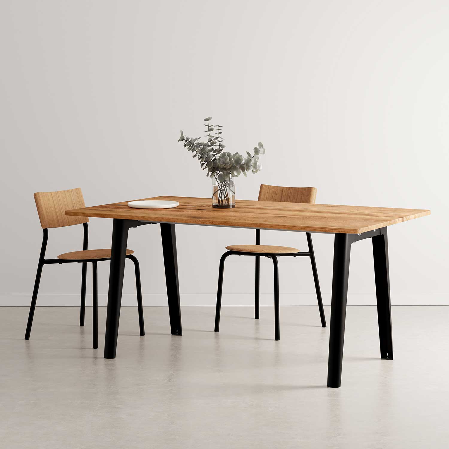 Tiptoe - New Modern Esstisch 160x95 cm cremeweiß/Eiche