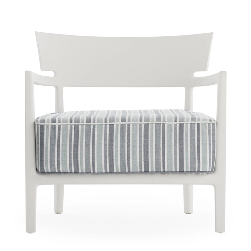 Kartell - Cara Mat Outdoor Sessel weiß / grau