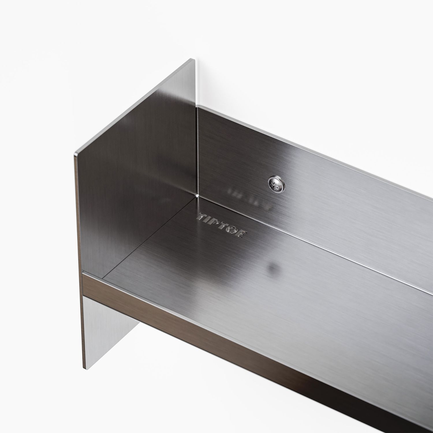 Tiptoe - PLI Slim CORE Wandgarderobenregal 30x10cm edelstahl