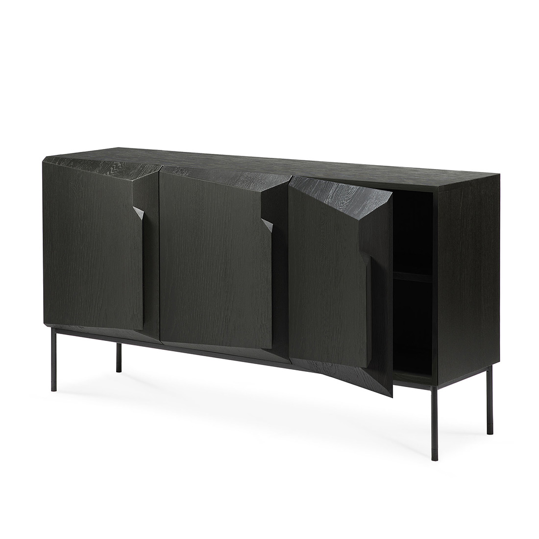 50437 klein ethnicraft stairs anrichte schwarz schraeg offen 90106