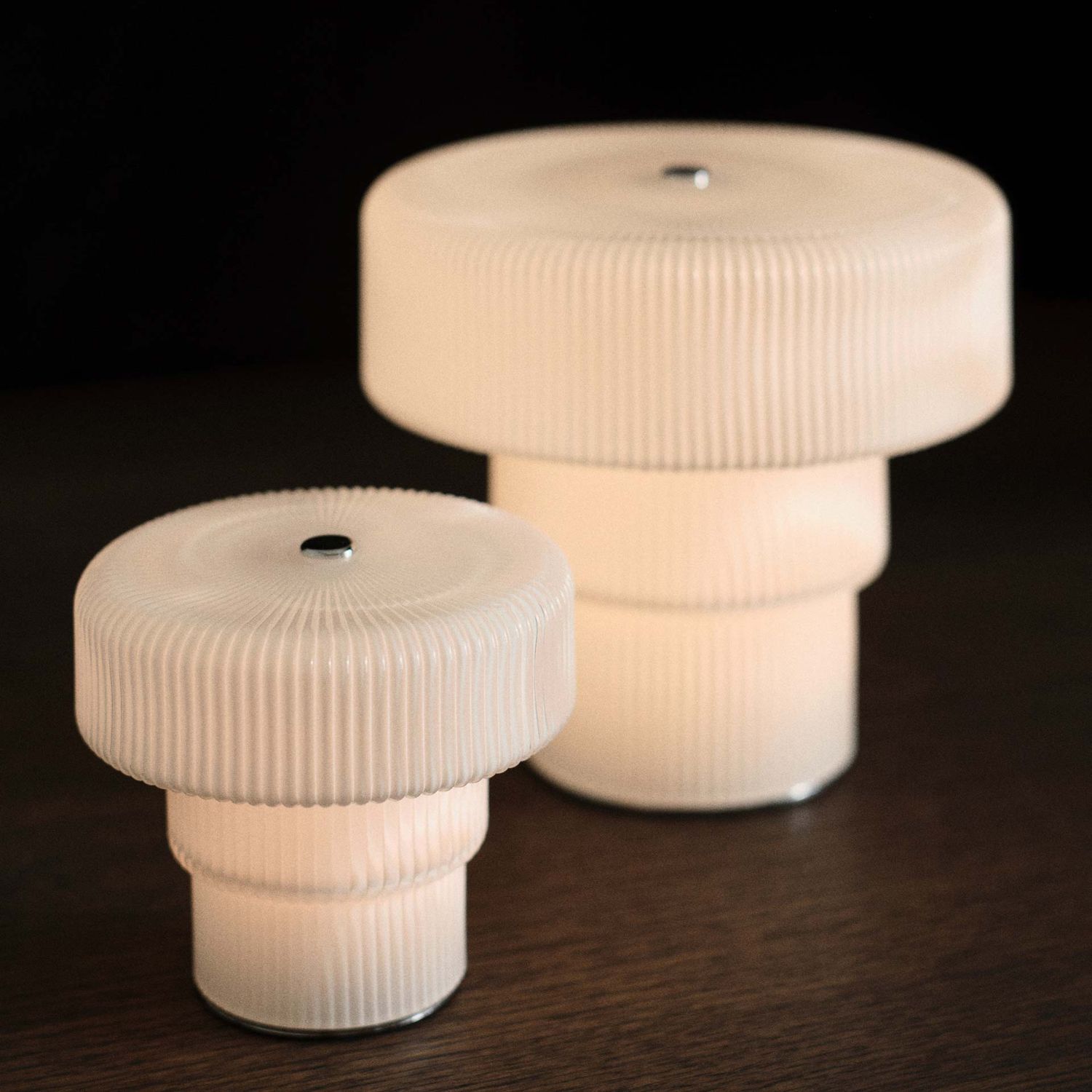 Ferm Living - Ripple portable Lampe H10 weiß
