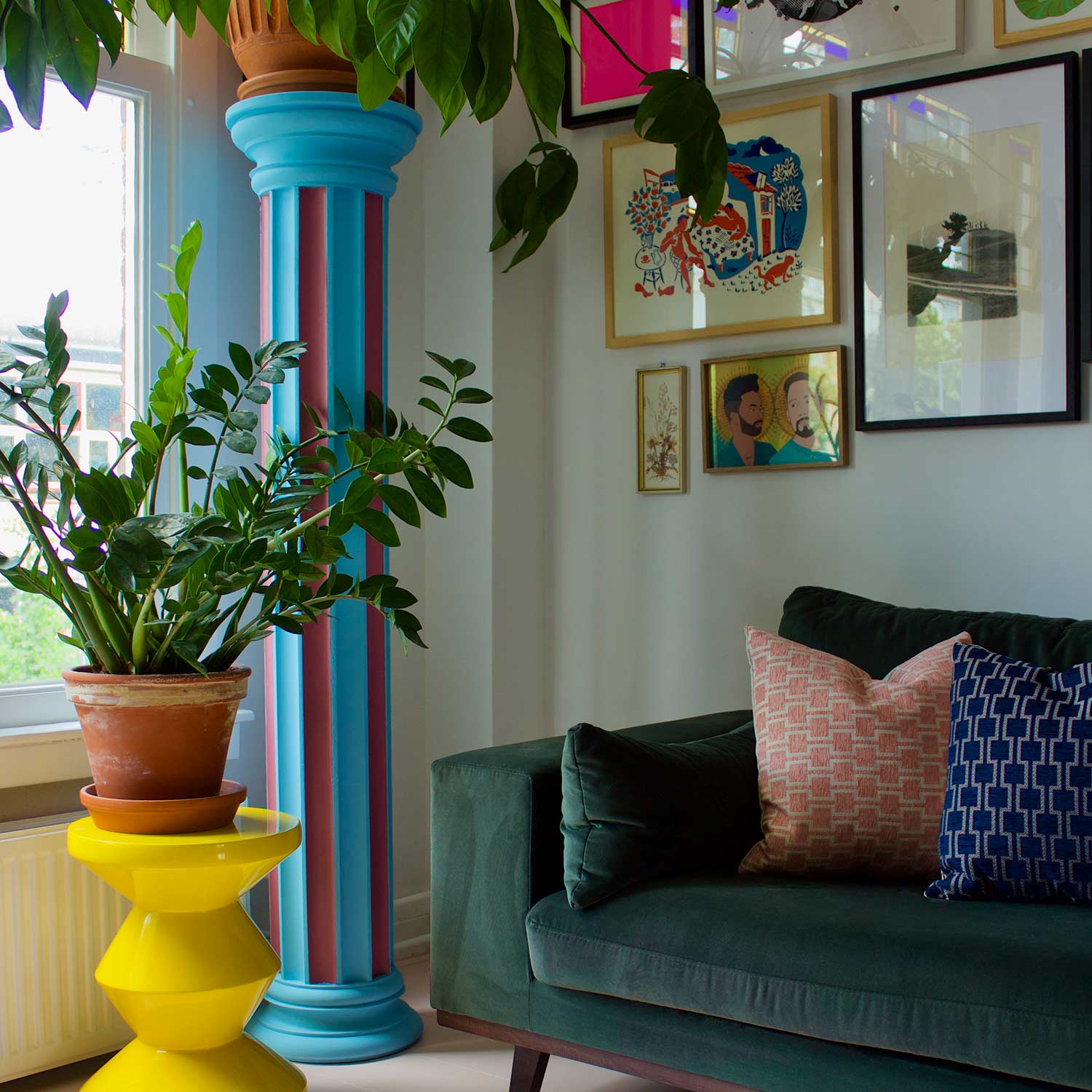 pols potten tam tam hocker gelb wohnzimmer 97837