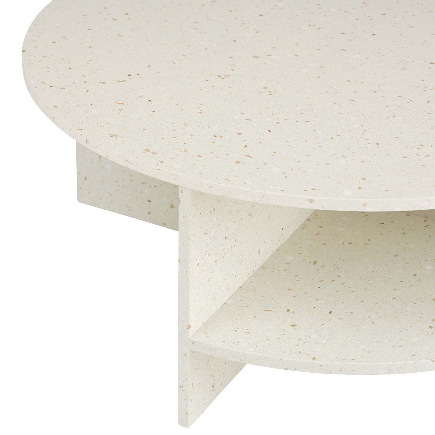 Muuto - Halves Couchtisch off-white Terrazzo