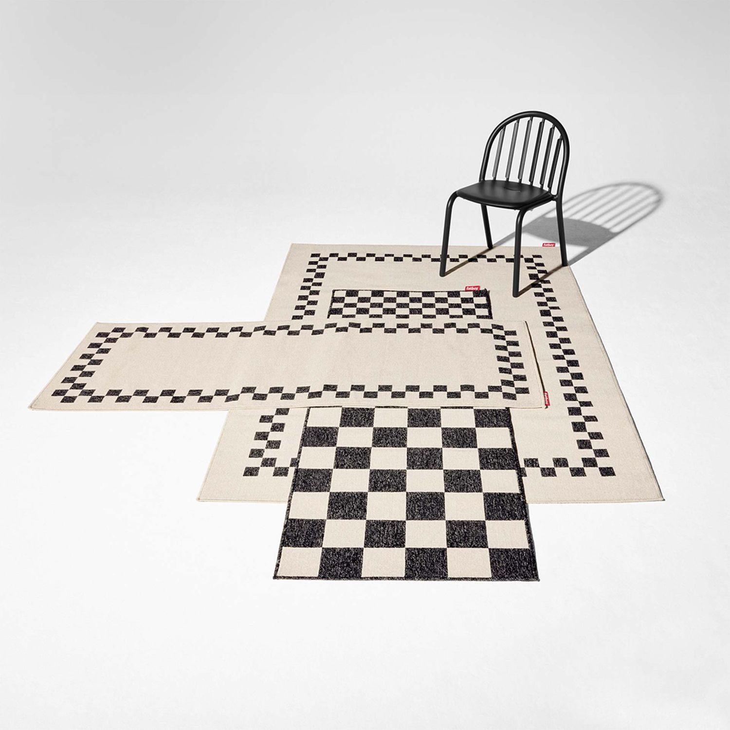 Fatboy - Carpretty Catwalk check border anthracite/creme