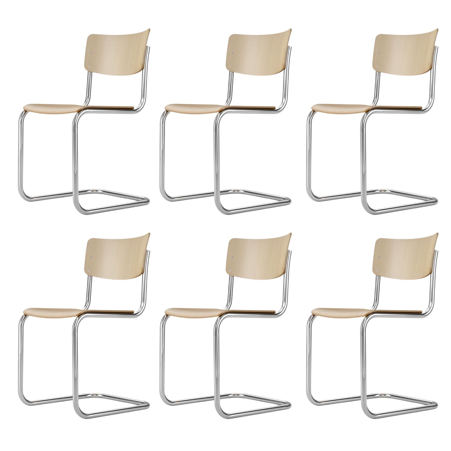 thonet s43 chrom buche 6er Set 103320