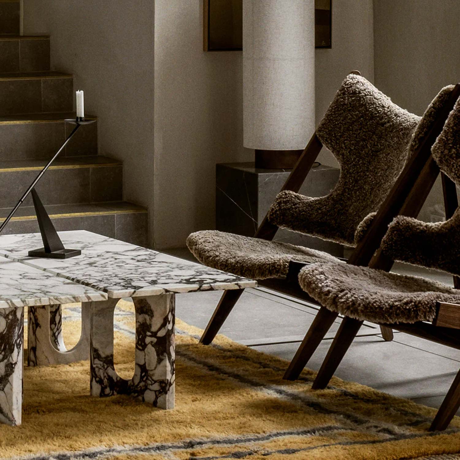 Audo - Androgyne Loungetisch Stein/Marmor Grey Galaxy Marble