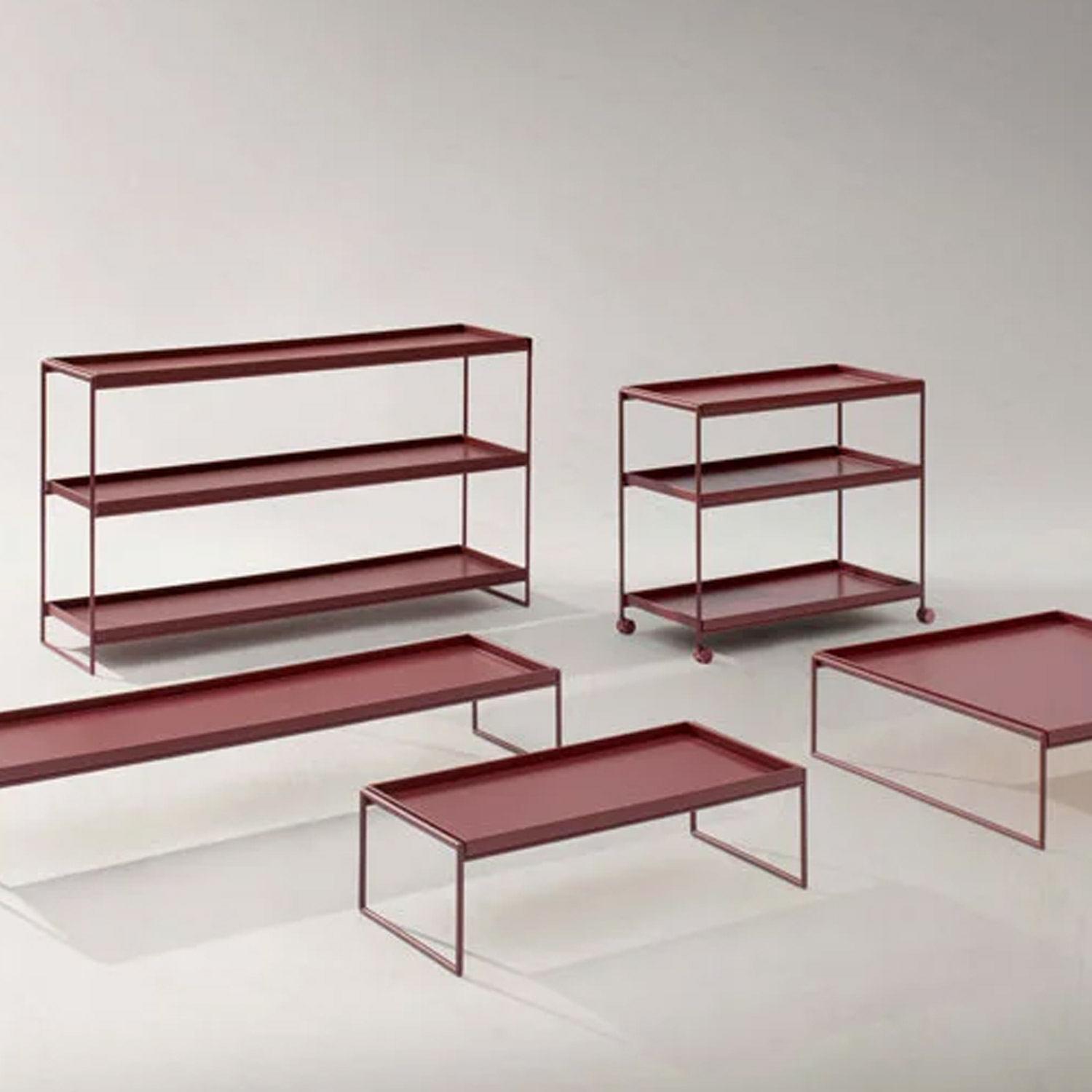 Kartell - Trays Regal doppelt lackiert weiß