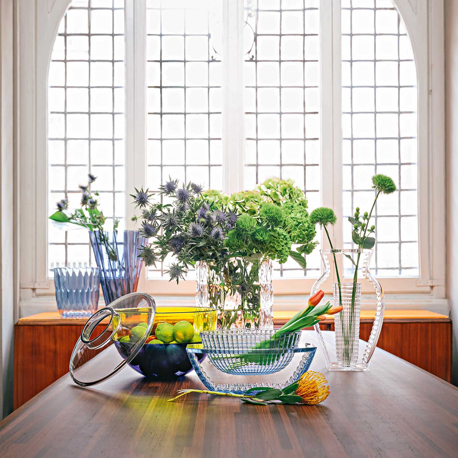 Kartell - Shibuya Vase grau/gelb/blau