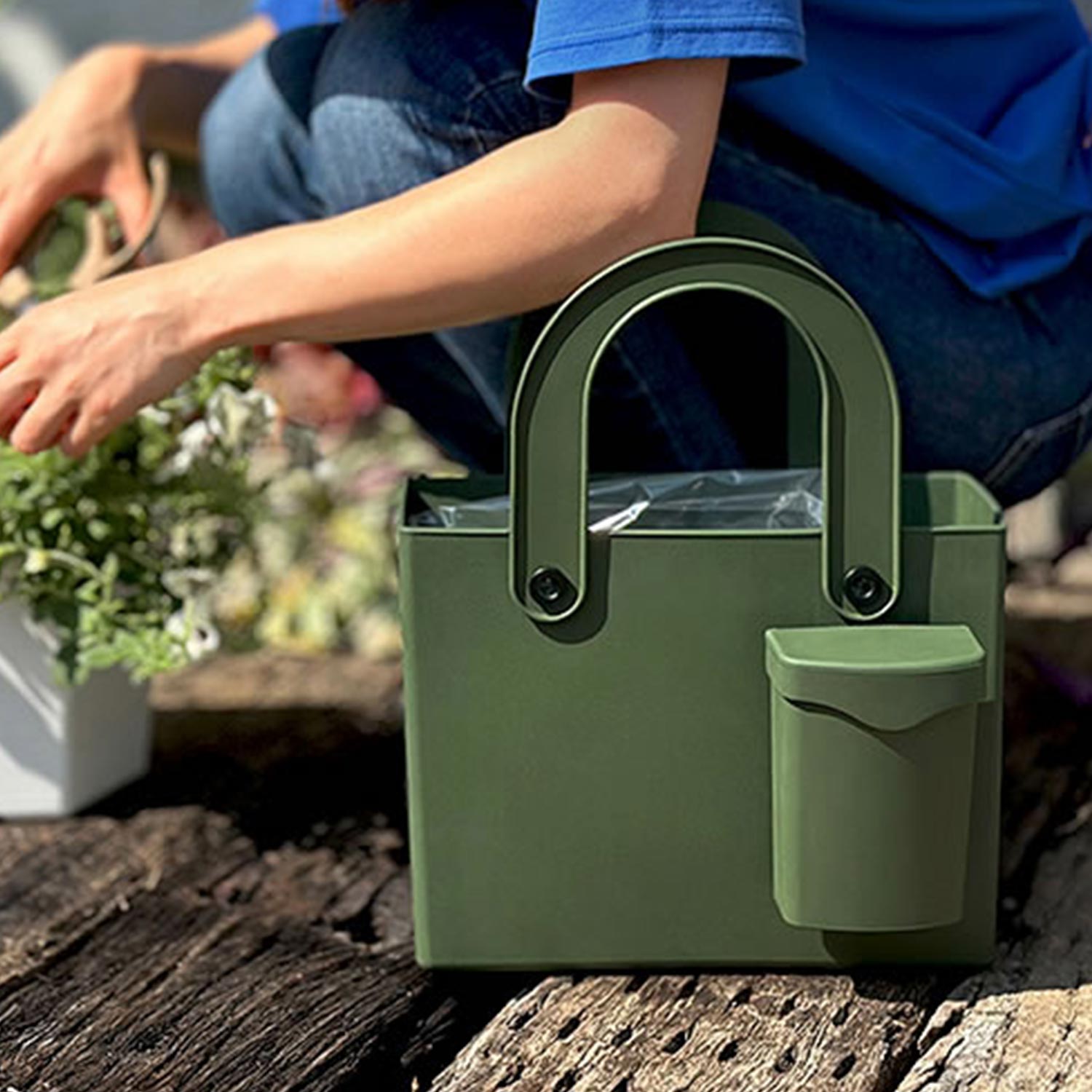 Hachiman - Garden Tool Bag & Pocket dunkelgrün
