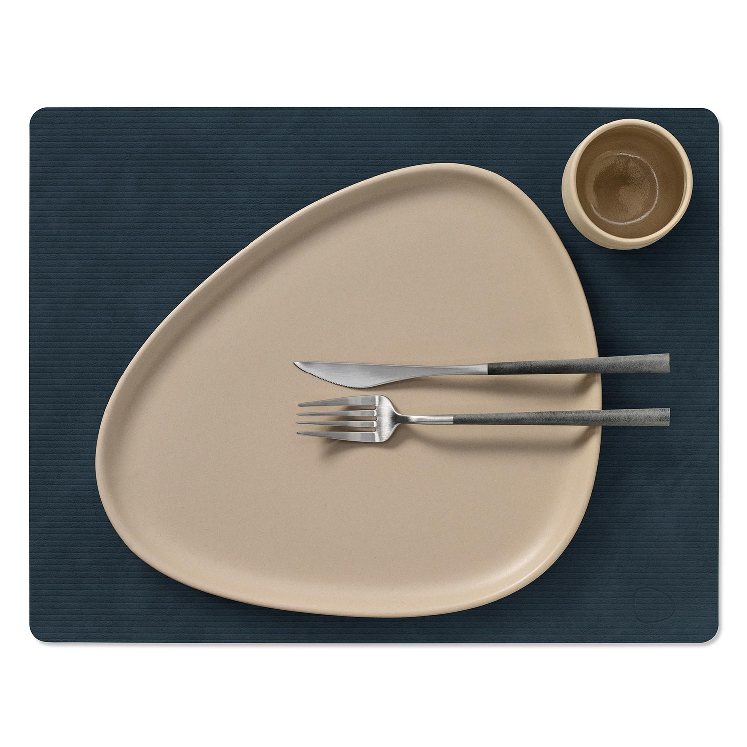 LIND DNA - Square L Corduroy Tischset midnight blue