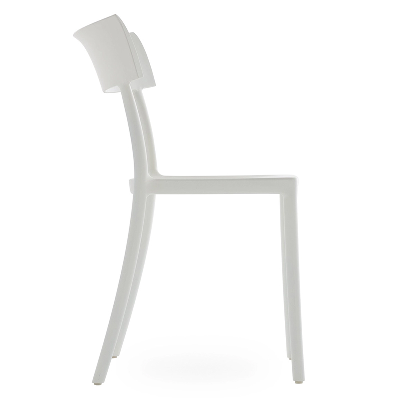 kartell catwalk mat stuhl weiss seitlich 102722