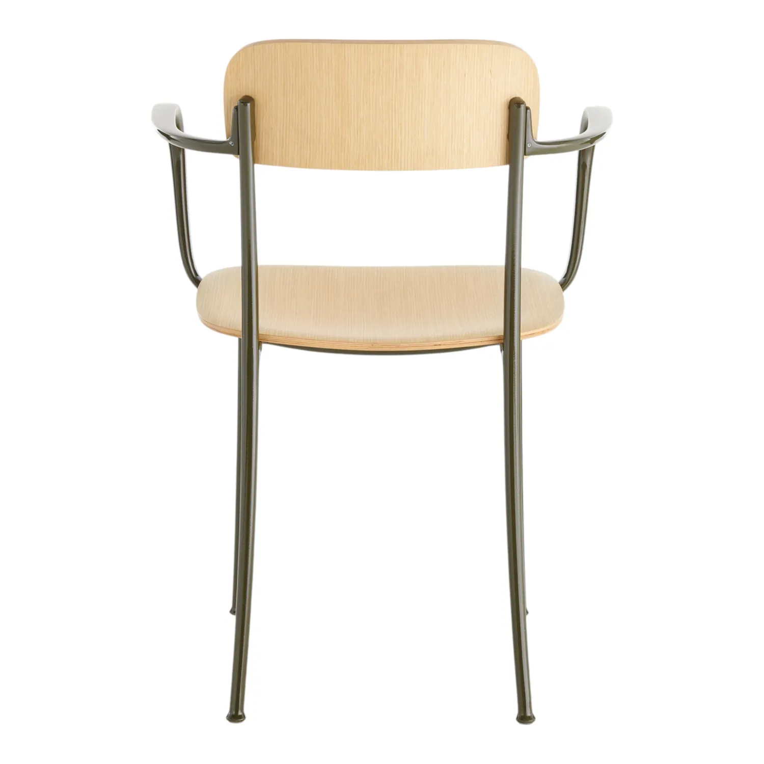 Kartell - Savoia Kleiner Holzsessel Eiche hell/grün