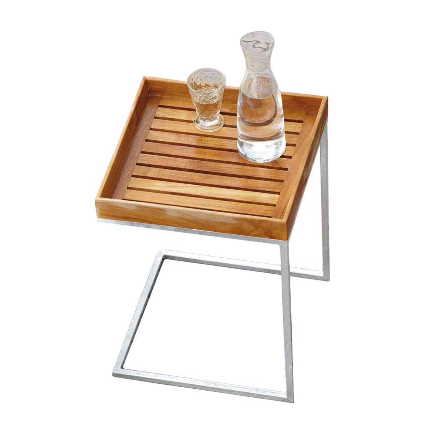 jan kurtz pizzo beistelltisch teak stahl 67768