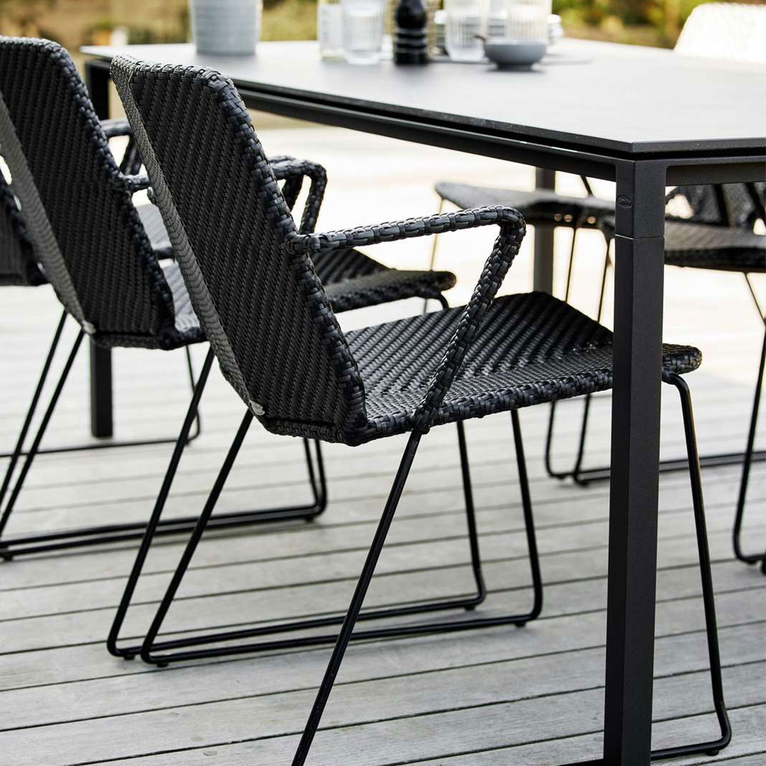 cane line pure esstisch dunkelgrau 79382