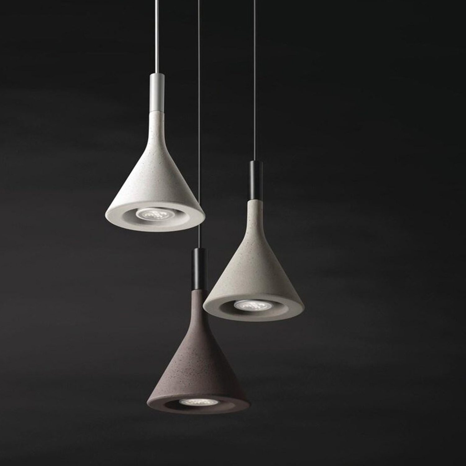 foscarini aplomb pendelleuchte mini grau 68957