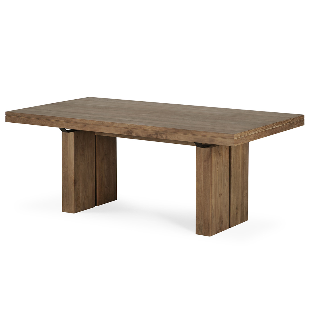 ethnicraft double teakholz tisch eingezogen schraeg 88797