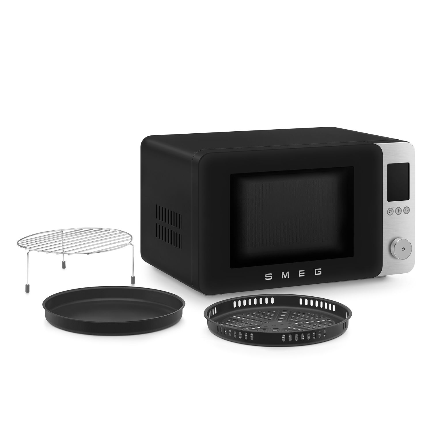 SMEG - Kombi-Mikrowelle mit Air Fry MOC02 schwarz