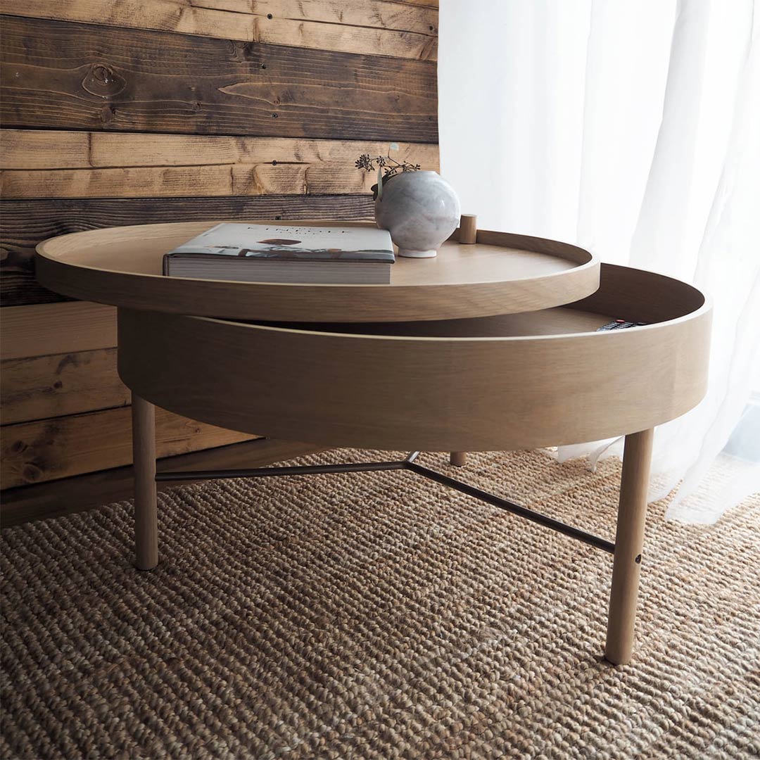 menu turning table eiche weiss beistelltisch 67677