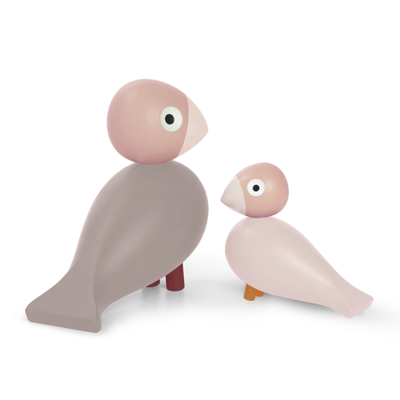 Kay Bojesen - Liv & Lykke Singvögel soft pink 1 Paar