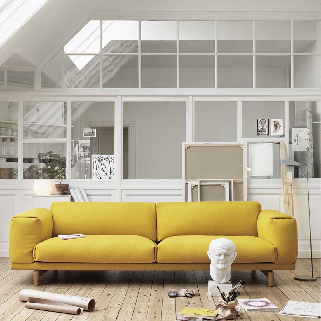 stehlampe grau muuto leaf 27015