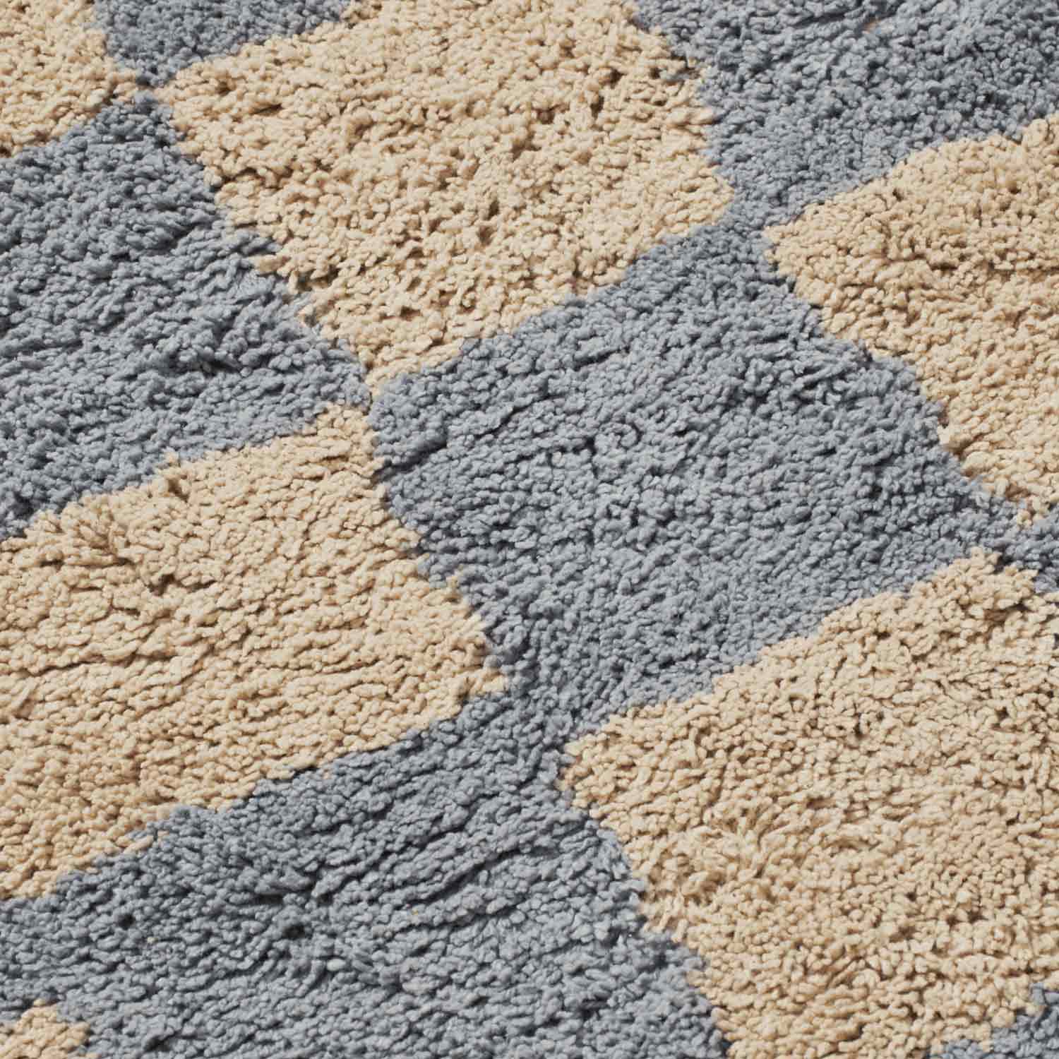 Ferm Living - Mara Knüpfteppich mist blue/warm sand