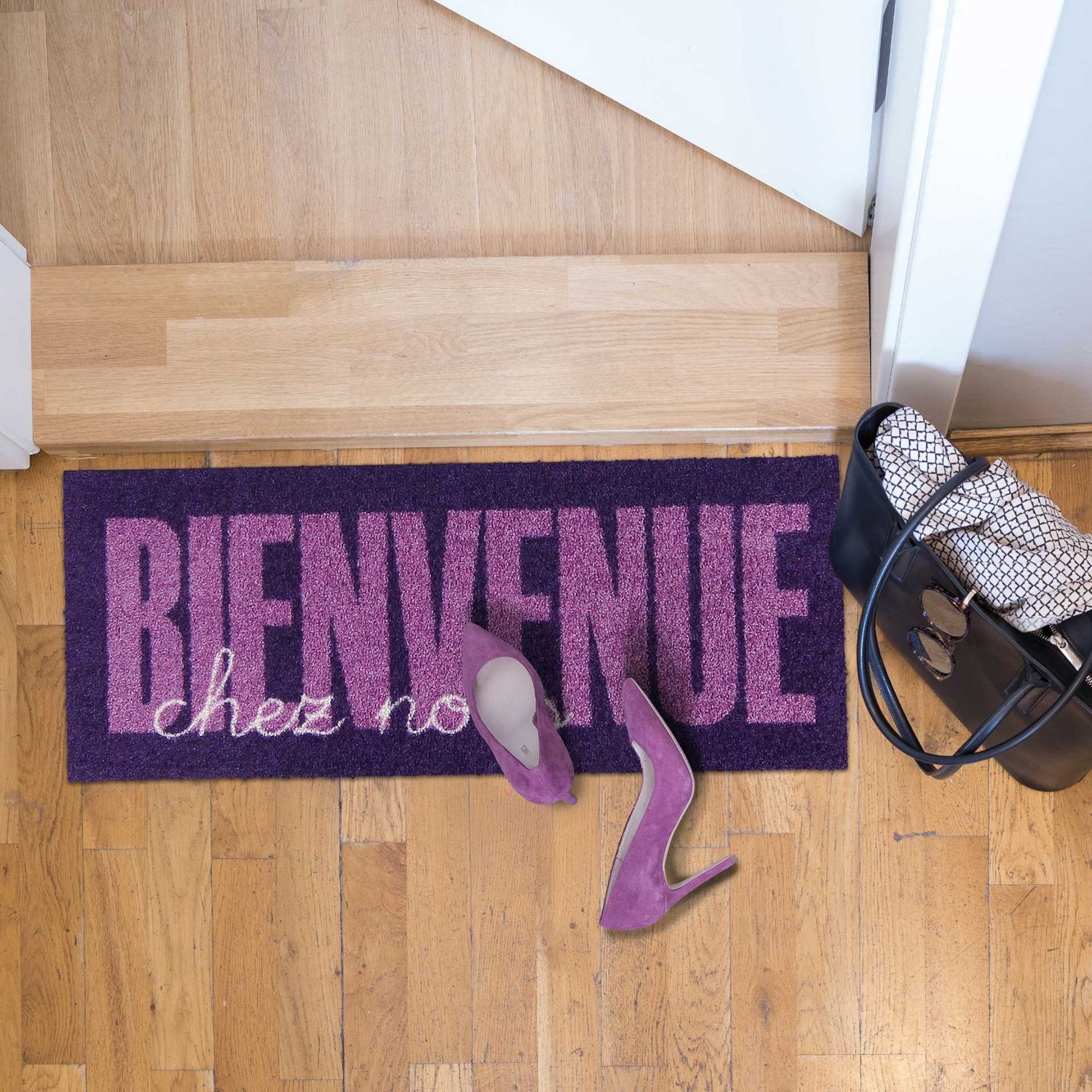 Salonlöwe - Bienvenue Type violet 30x75 cm Fußmatte