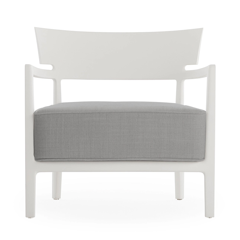 Kartell - Cara Mat Outdoor Sessel weiß / grau
