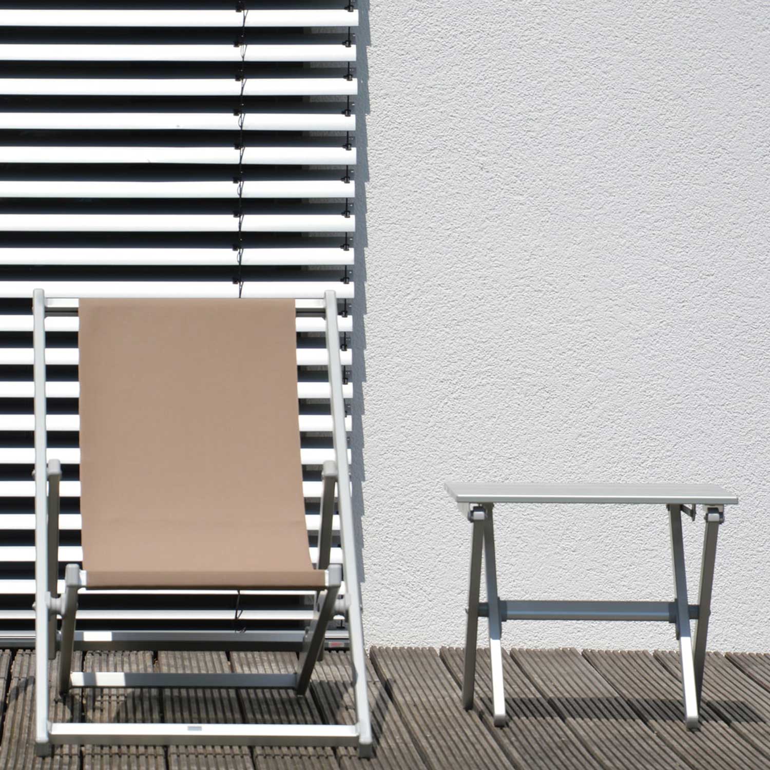 jan kurtz rimini deckchair taupe weiss garten 65169