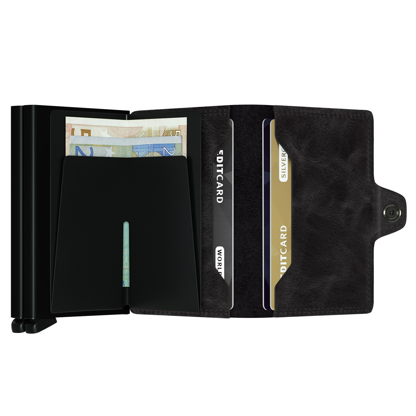 secrid twinwallet offen vintage schwarz 53604
