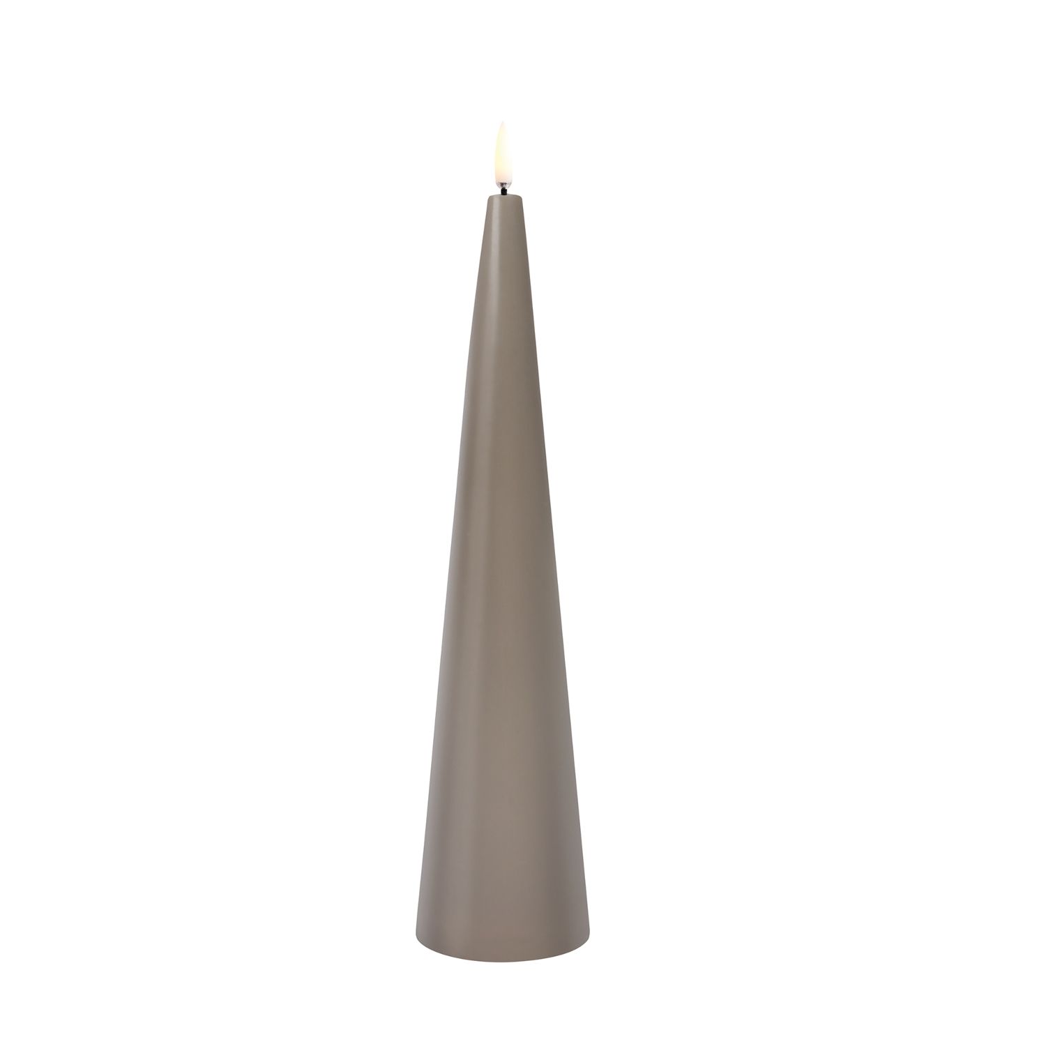 Uyuni Lighting - LED Kegelkerze 30 cm sandstone