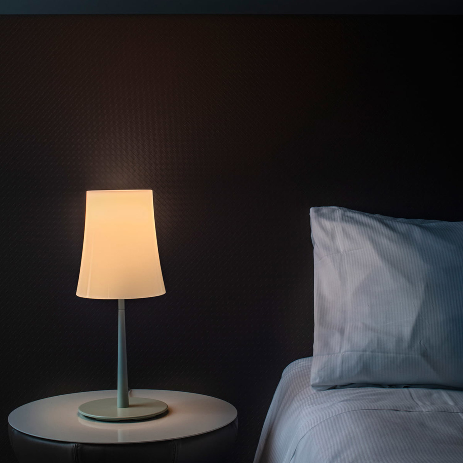 foscarini birdie easy salbei tischleuchte 63619