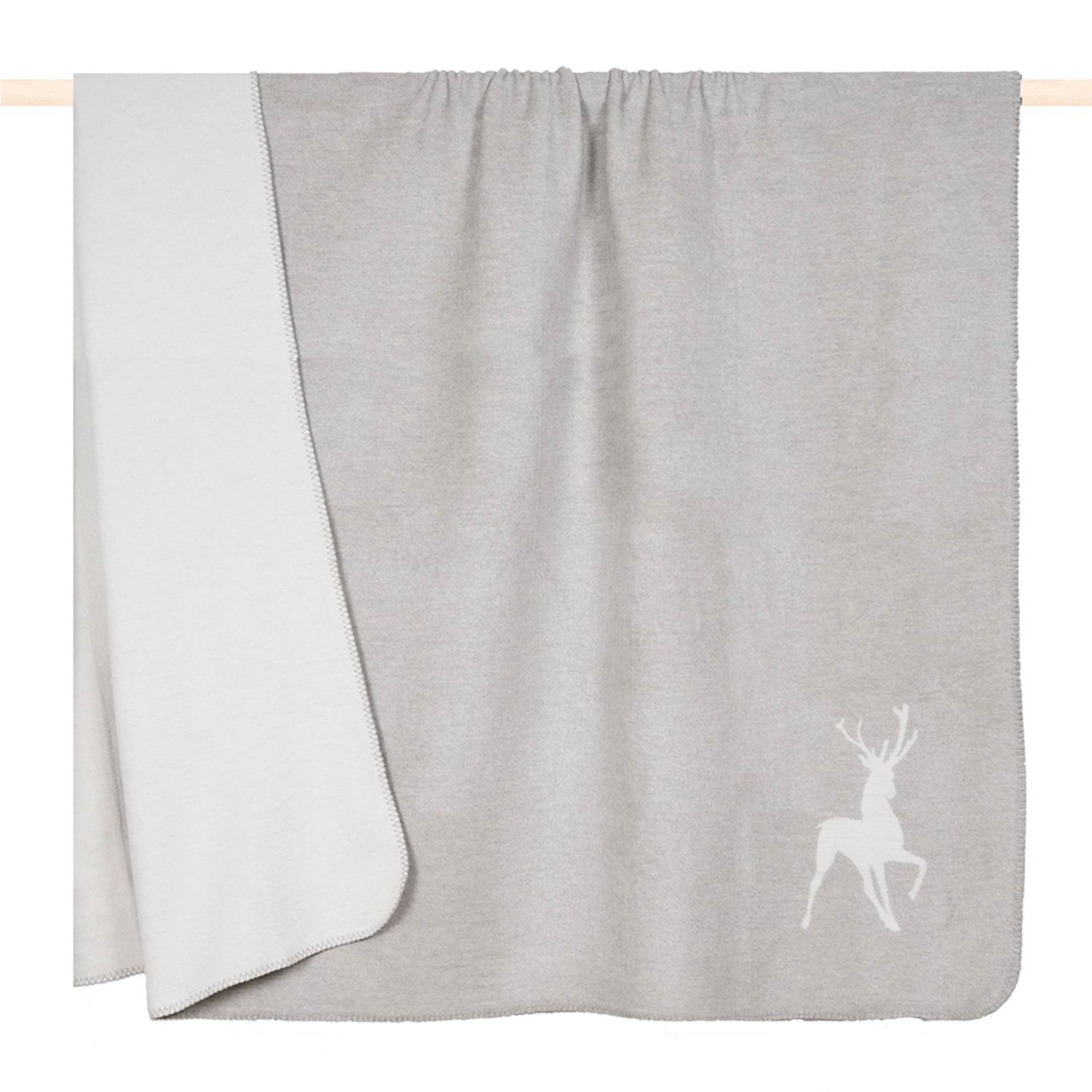 pad - Cozy Up Decke 150 x 200 cm grey-creme deer