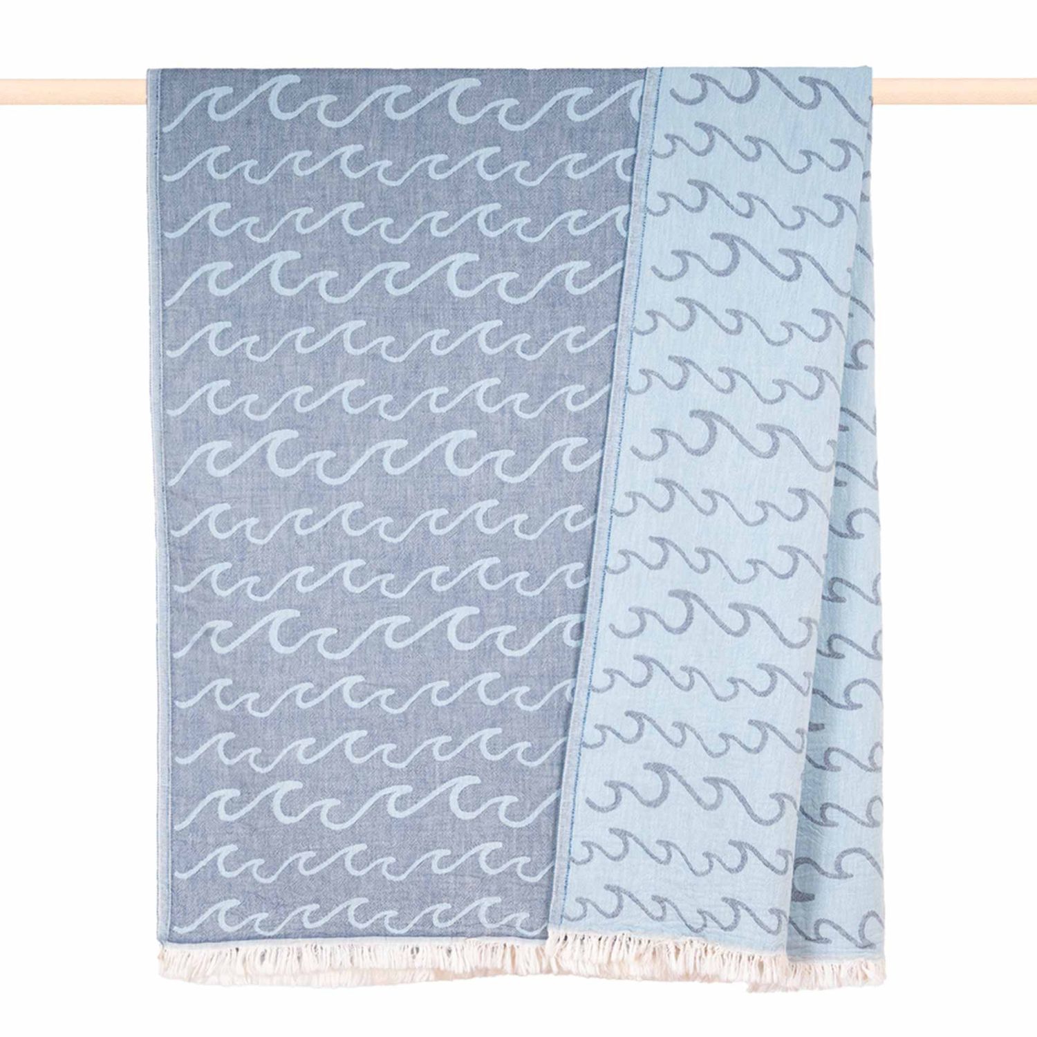 pad - Beach Decke waves-blau 100 x 180 cm