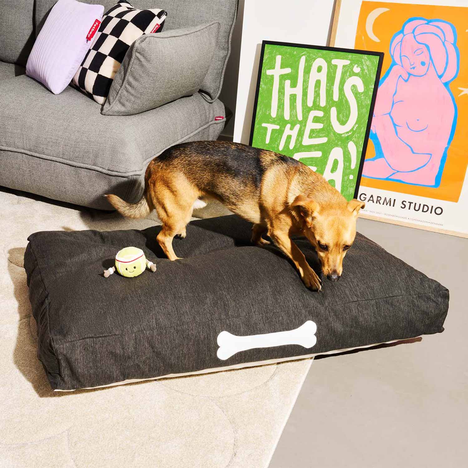 fatboy doggielounge olefin thunder grey hund 95997
