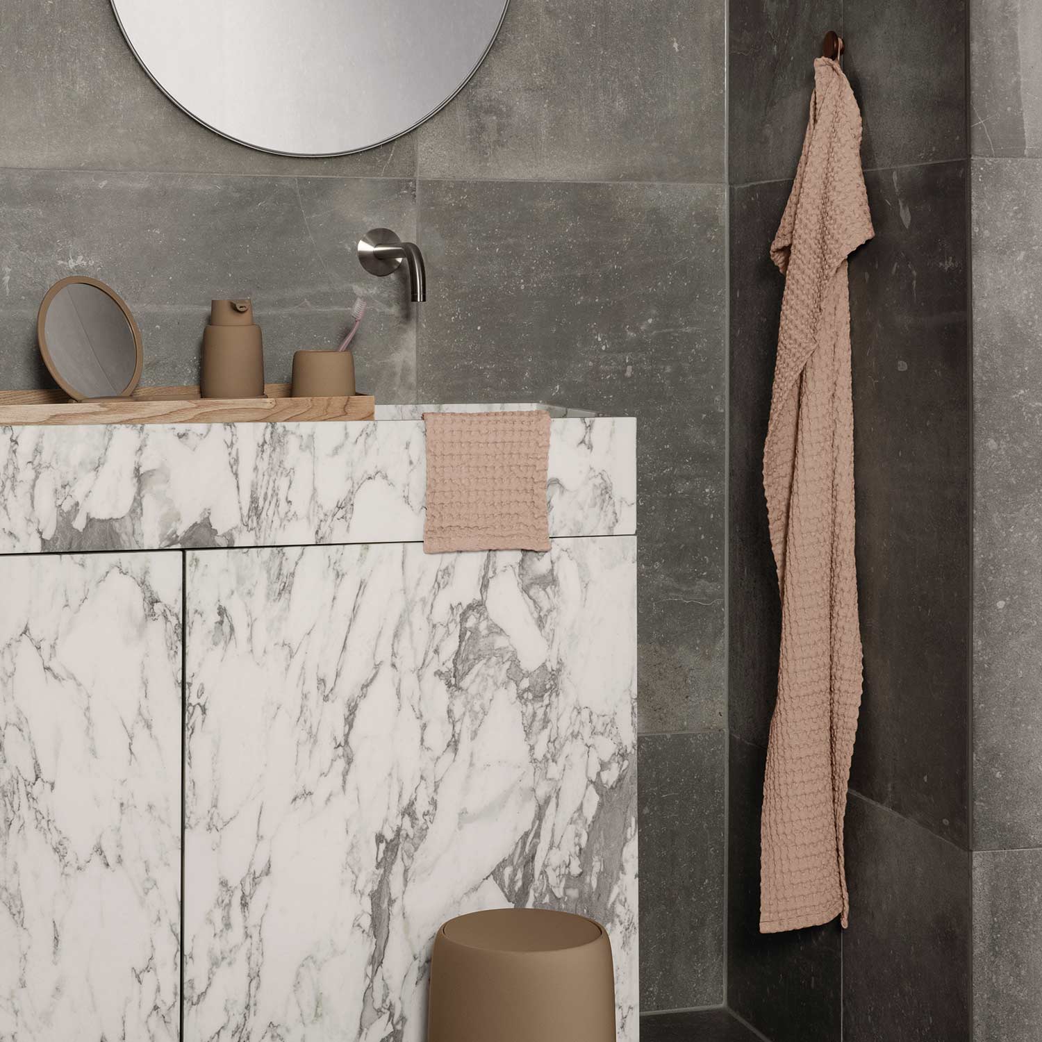 blomus sono kosmetikspiegel tan bad 82000