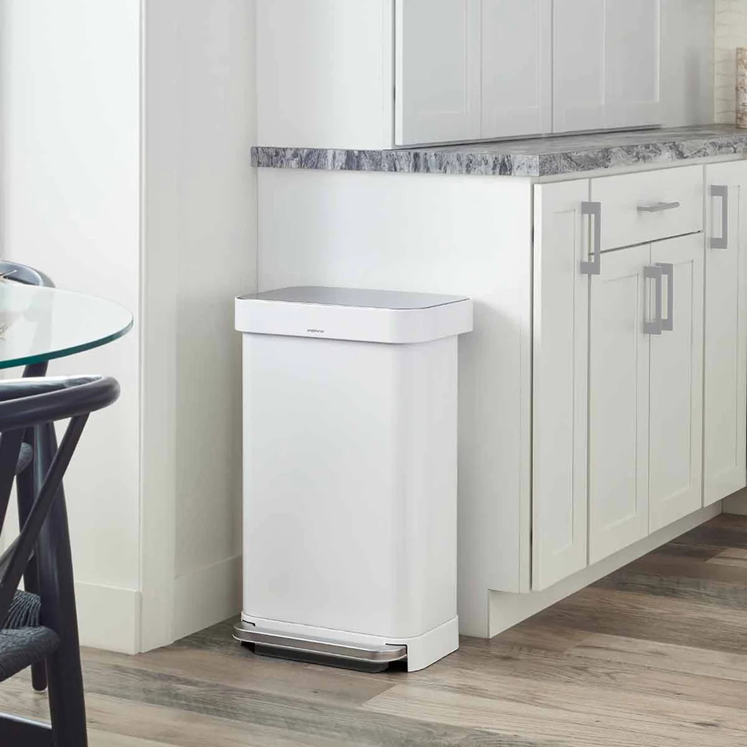 simplehuman treteimer 45 l weiss kueche 98300