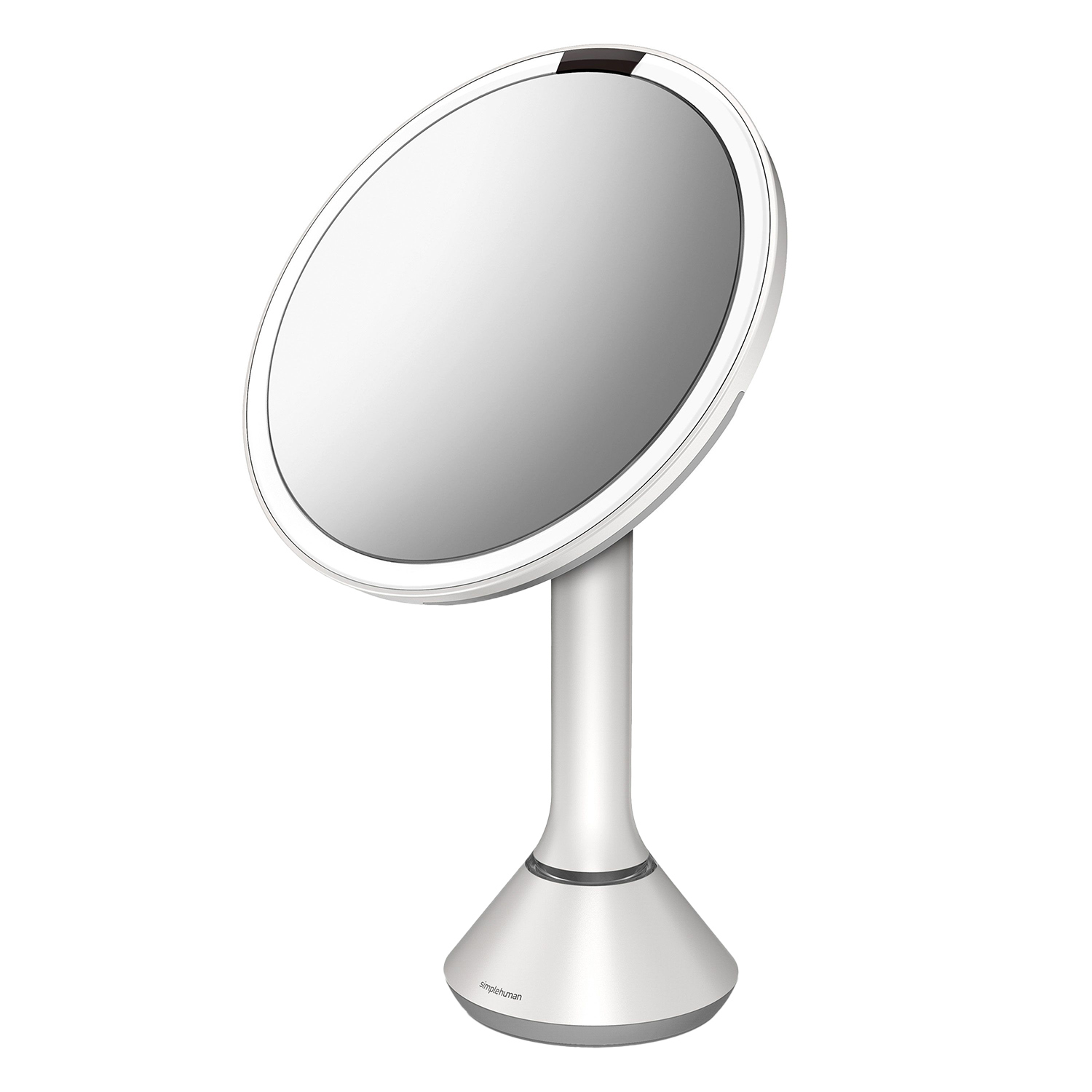 simplehuman sensorspiegel rund weiss seitlich 98247