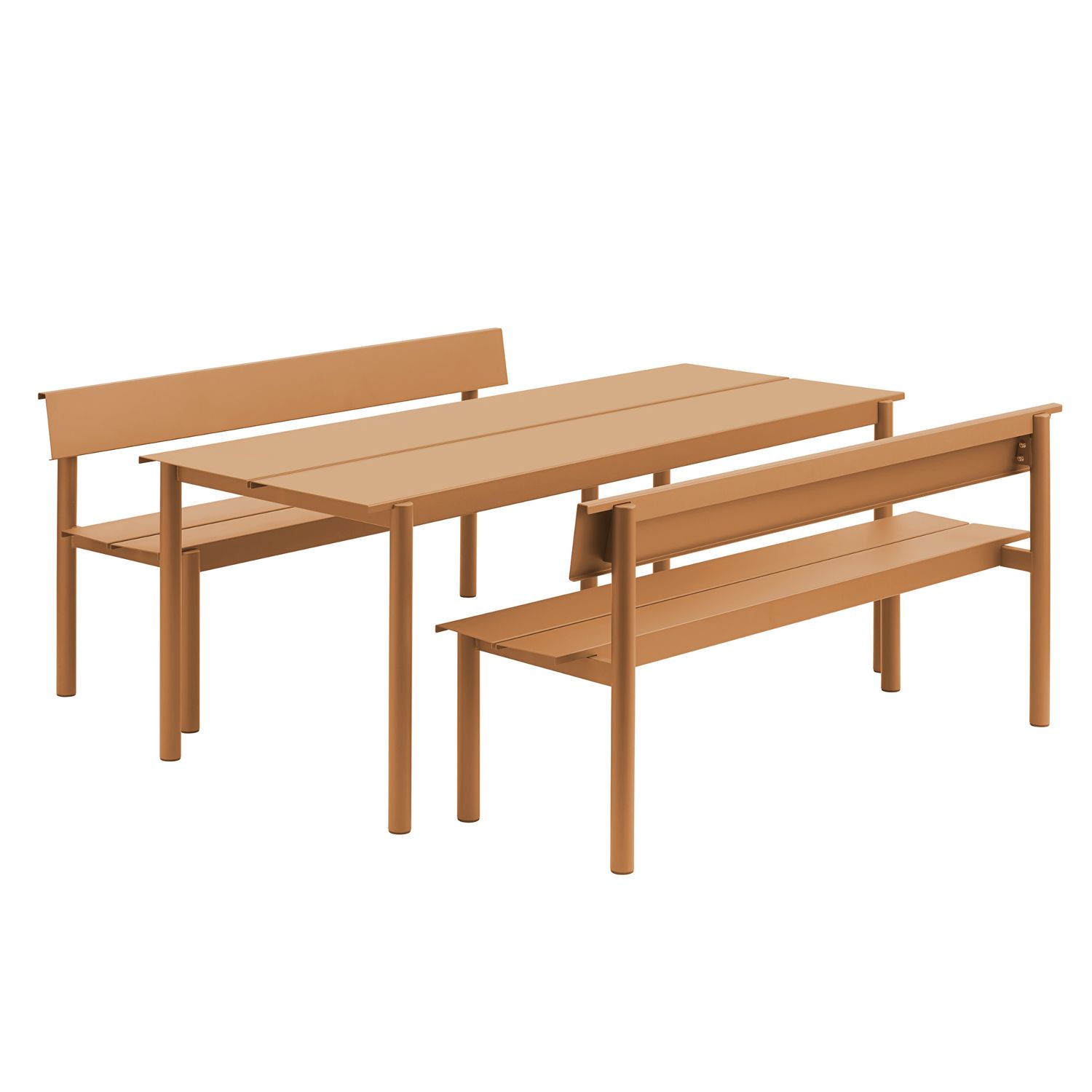 Muuto - Linear Steel Bank Rückenlehne 110 cm grey