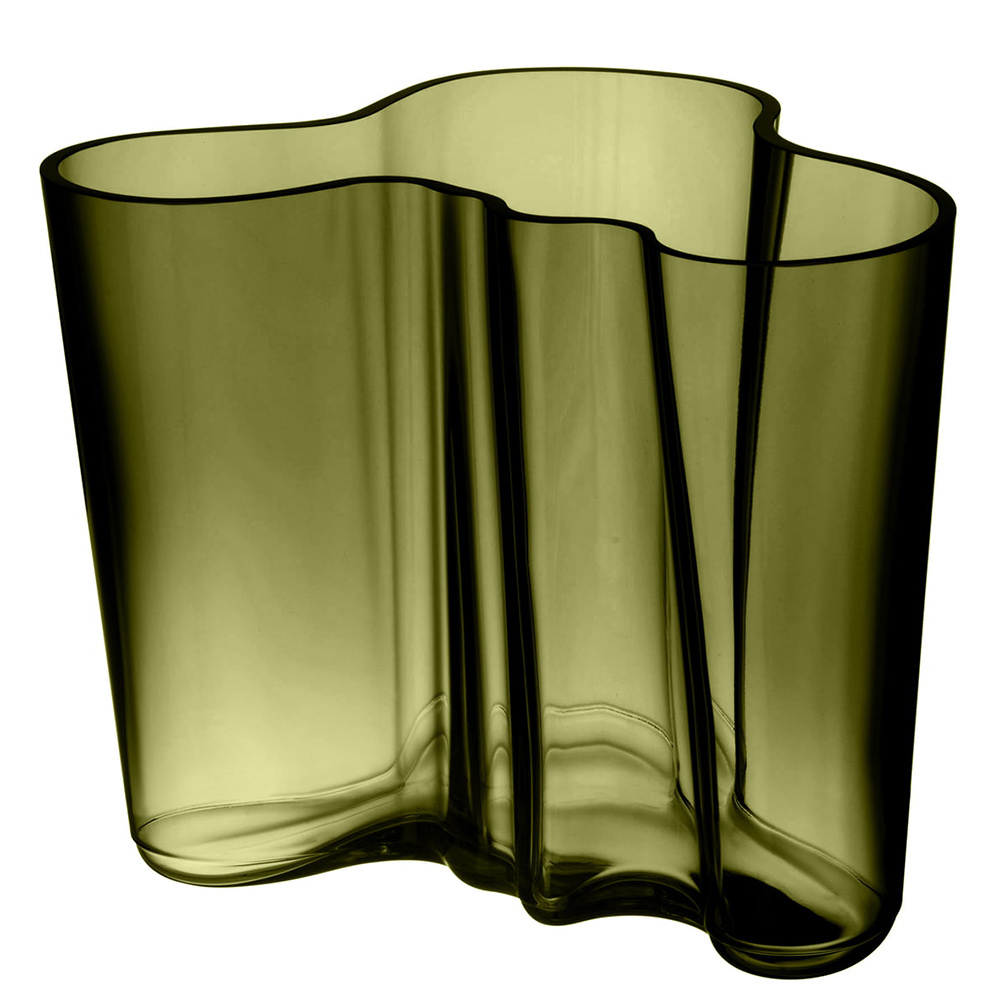 iittala alto vase 160mm moosgruen 103181