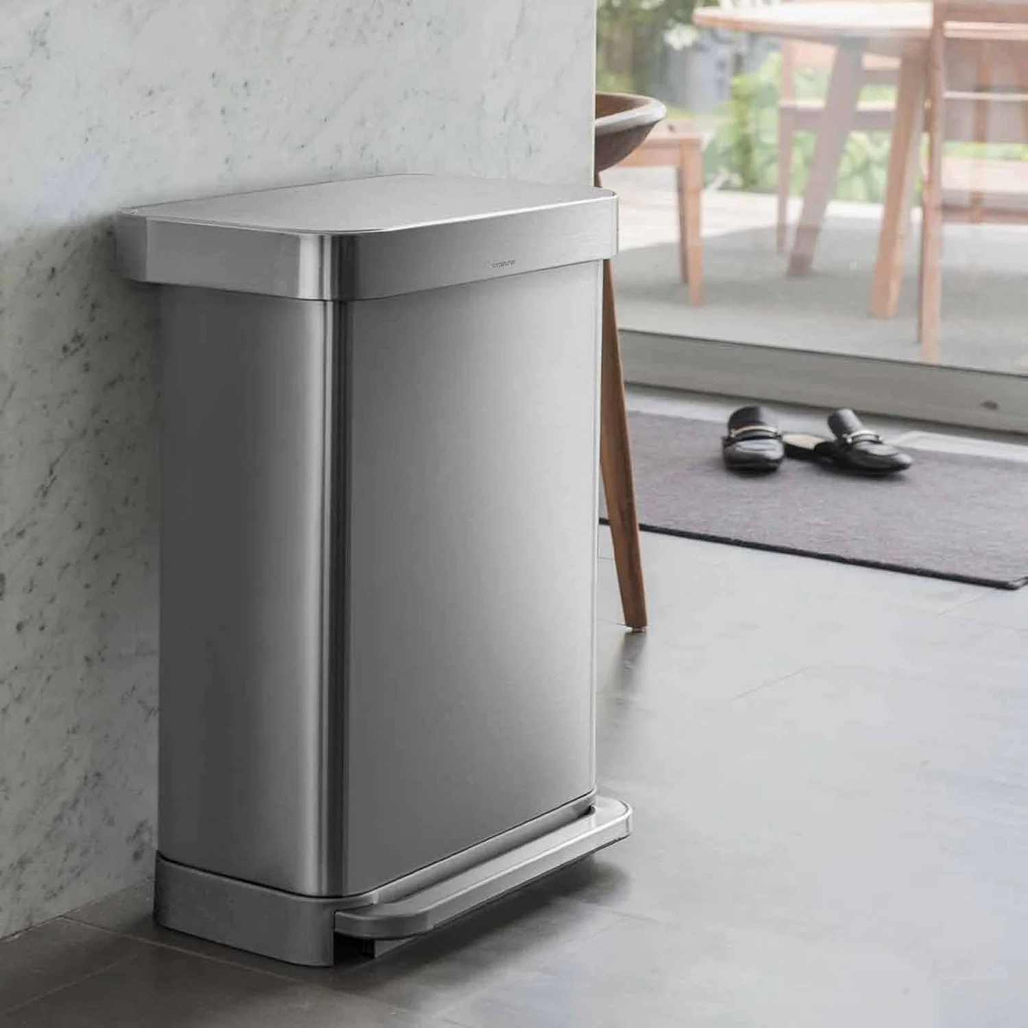 simplehuman treteimer 45 l gebuerstet kueche 98299