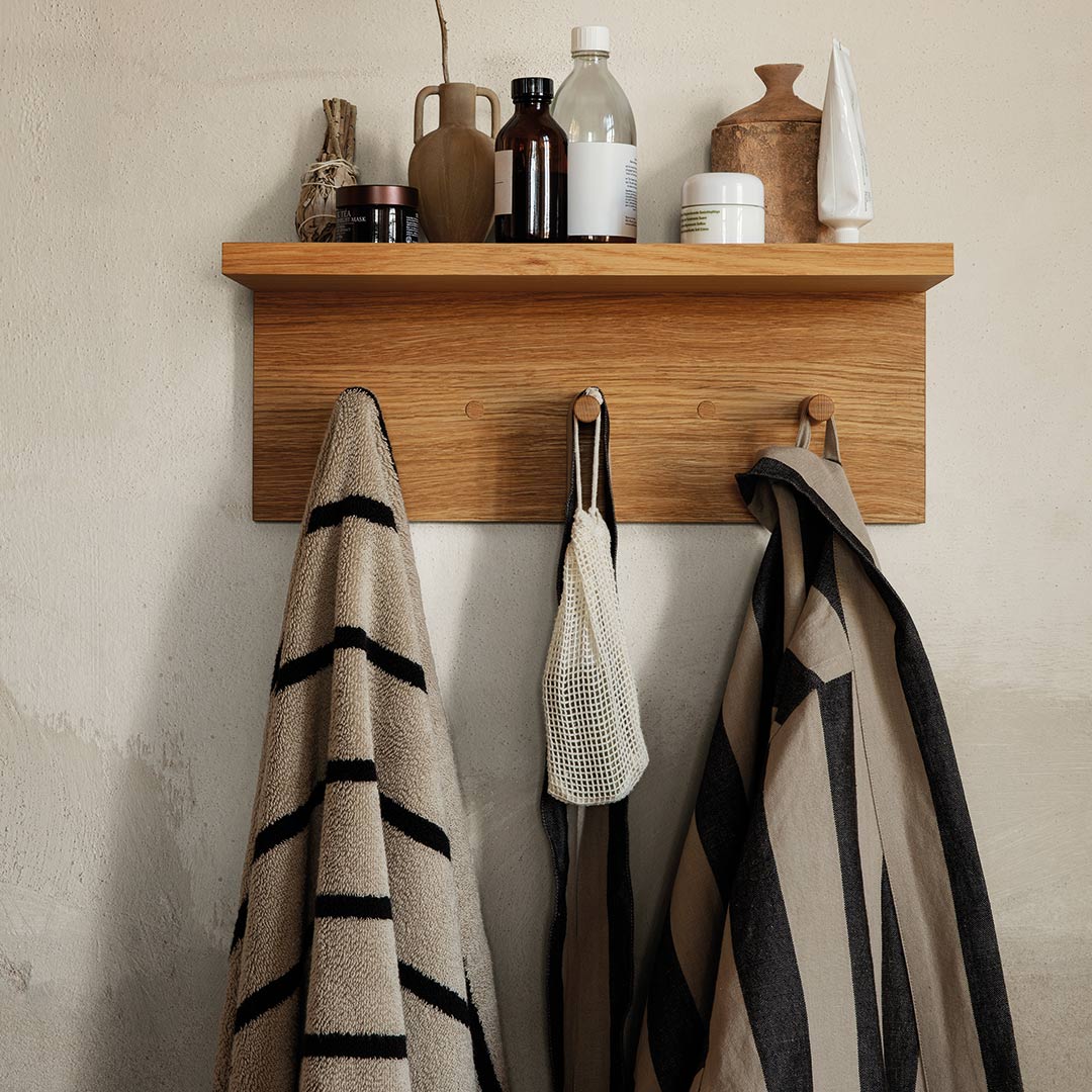 ferm living field robe sand black badezimmer 81332
