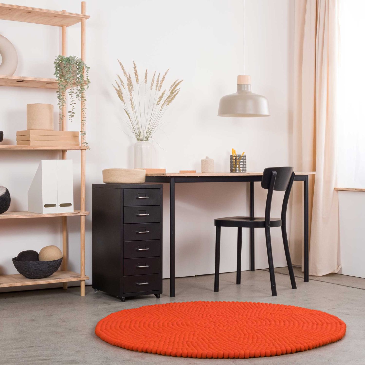 myfelt - Mats Filzkugelteppich rund 90 cm