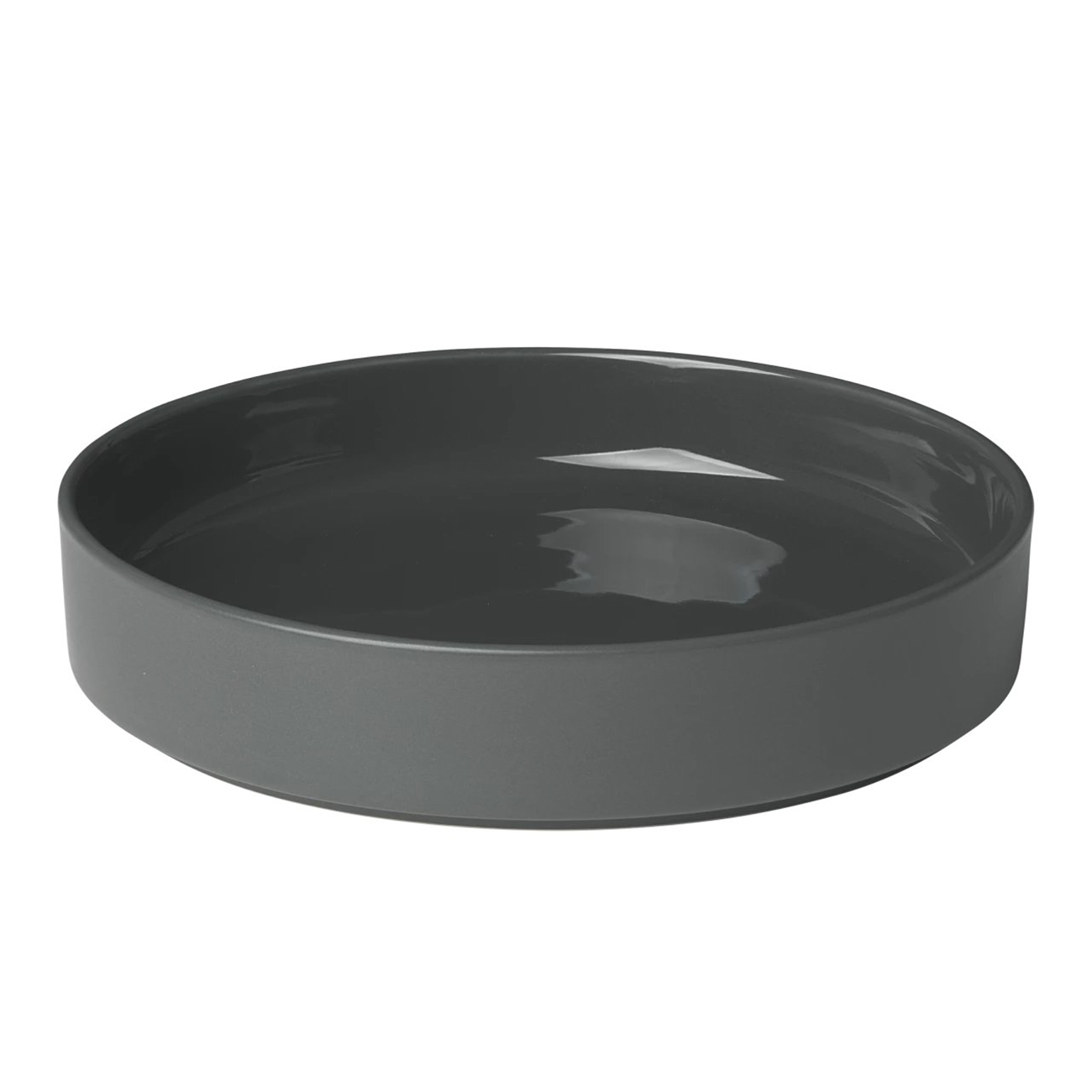 blomus - PILAR Tiefer Teller pewter