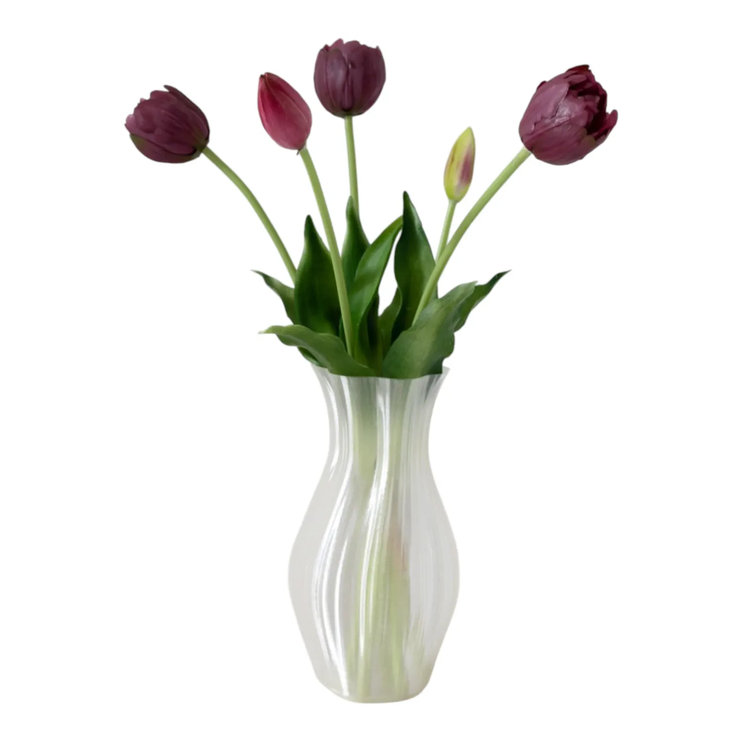 BLOOM OBJECTS - Tulpen mehrlagig Kunstblumen bordeaux