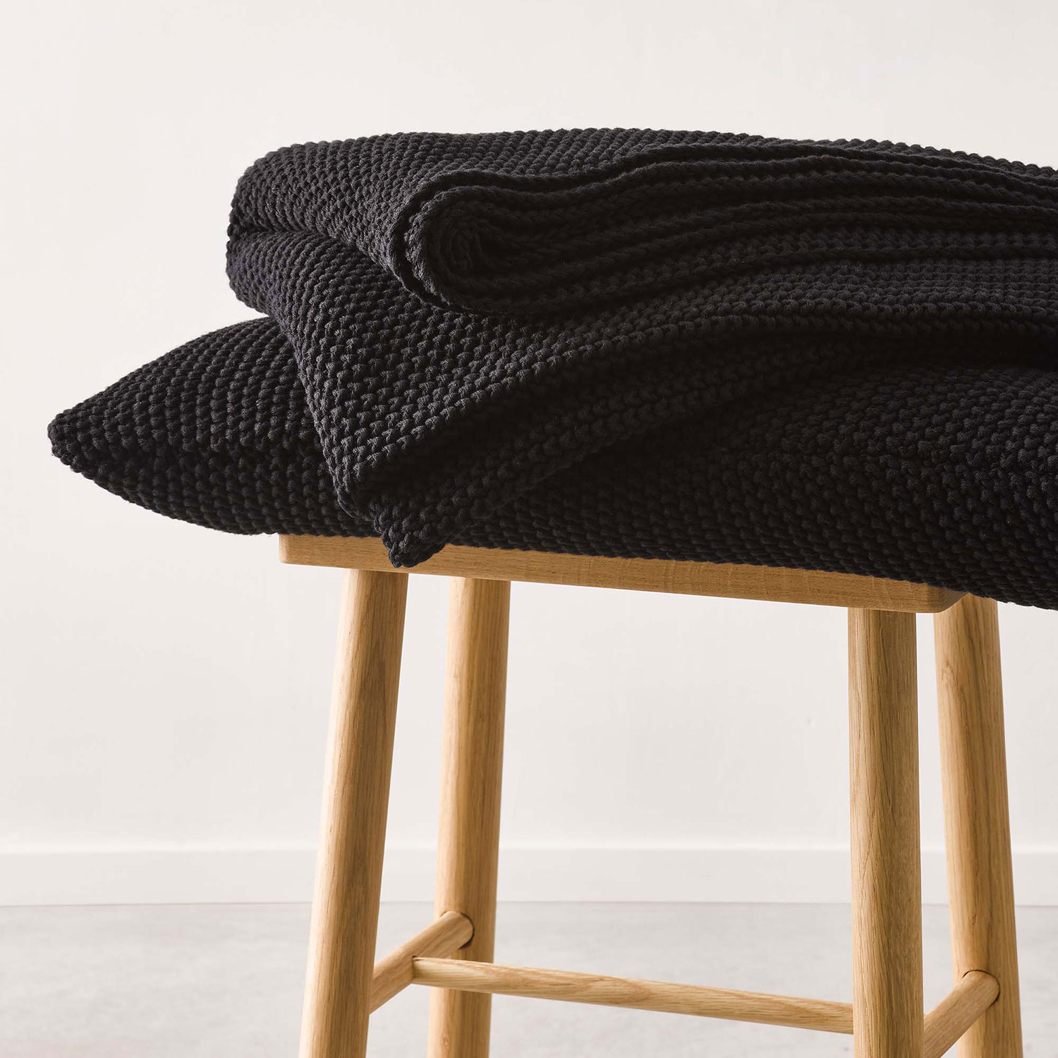 marco polo nordic knit plaid schwarz 76913
