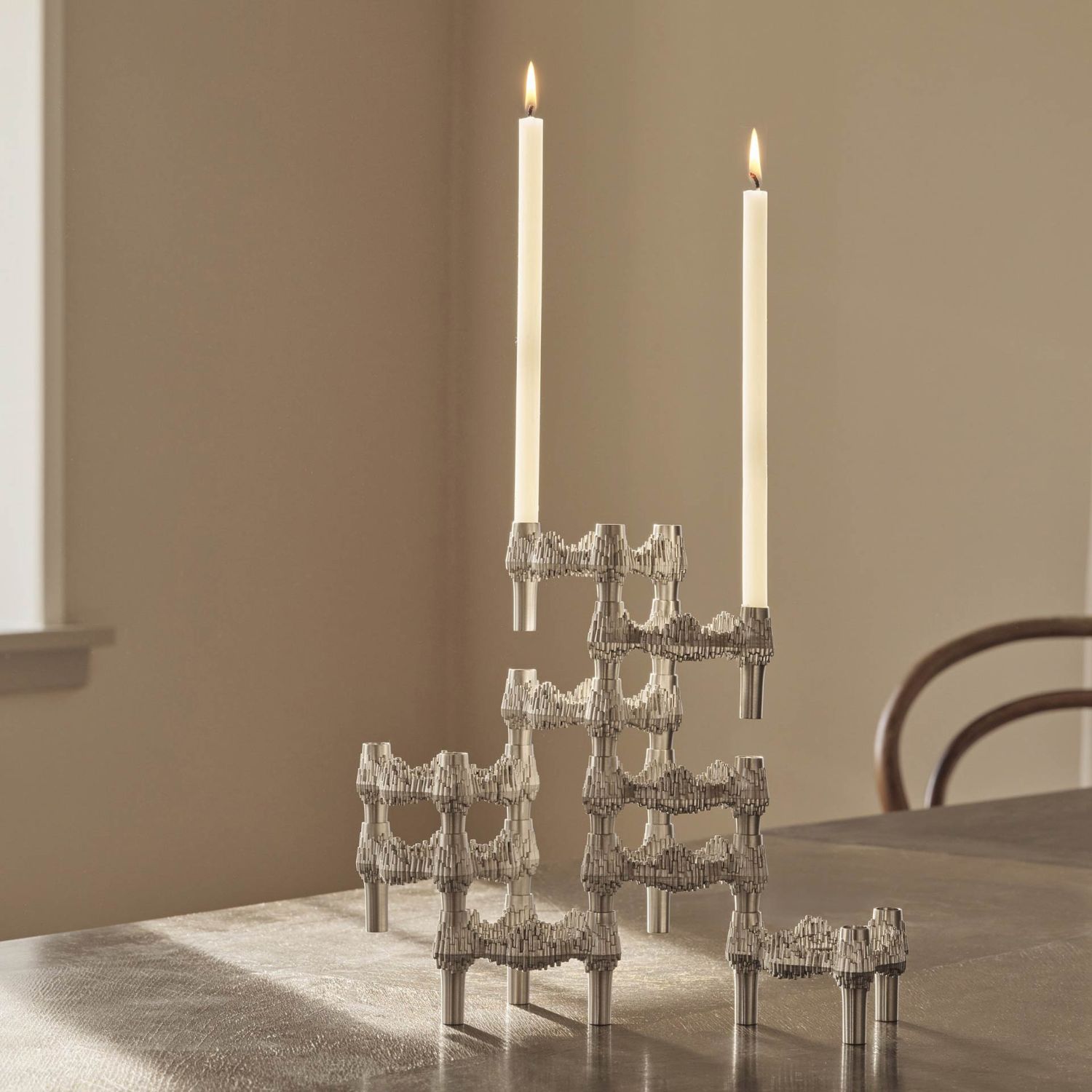 STOFF Nagel - Quist Kerzenhalter chrom 3er Set