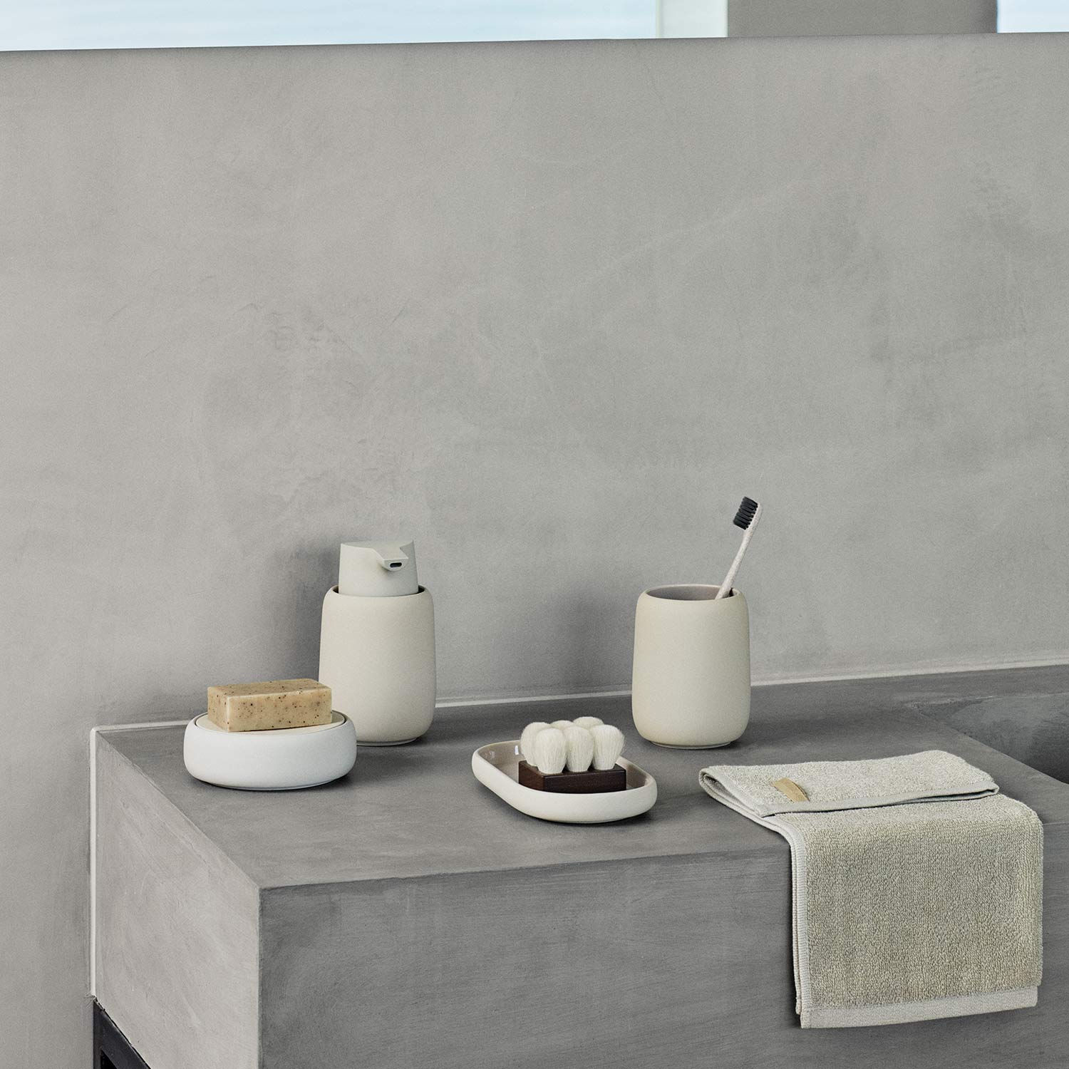 blomus sono zahnputzbecher moonbeam badezimmer 81889