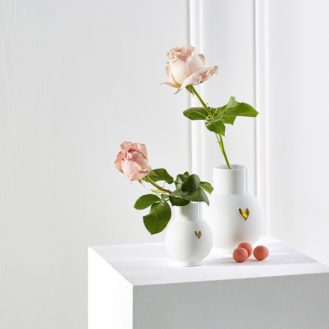 Räder Design - Lovely Kugelvase Herz gold