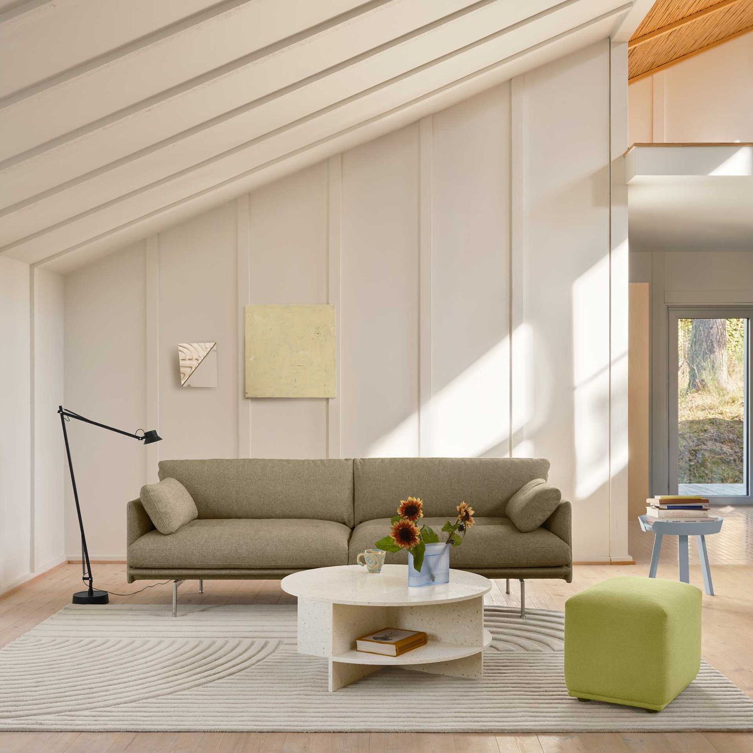 Muuto - Halves Couchtisch off-white Terrazzo